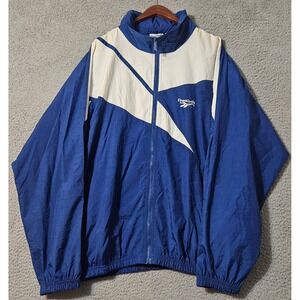 Vintage‎ Reebok Nylon Windbreaker Jacket Men's Size XL Blue
